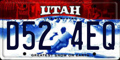 UT license plate D524EQ