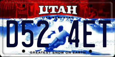UT license plate D524ET