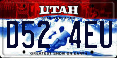 UT license plate D524EU