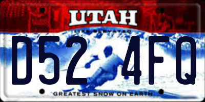 UT license plate D524FQ