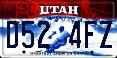 UT license plate D524FZ