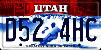 UT license plate D524HC