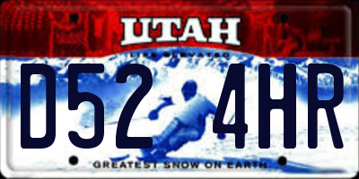 UT license plate D524HR