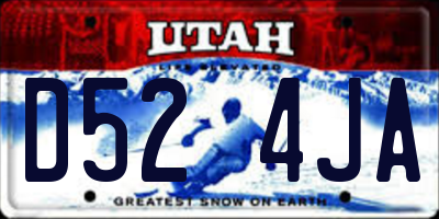 UT license plate D524JA
