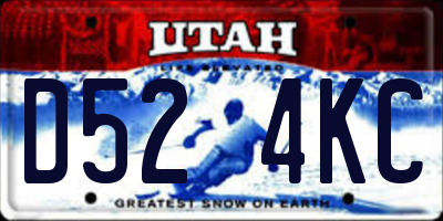UT license plate D524KC