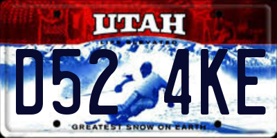 UT license plate D524KE