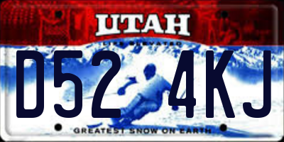 UT license plate D524KJ