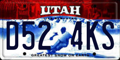 UT license plate D524KS