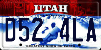 UT license plate D524LA