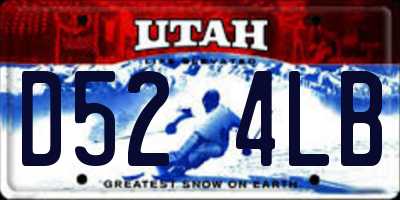 UT license plate D524LB