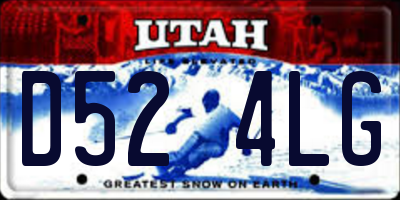 UT license plate D524LG