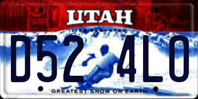 UT license plate D524LO