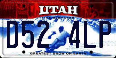 UT license plate D524LP