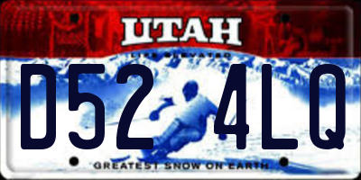 UT license plate D524LQ