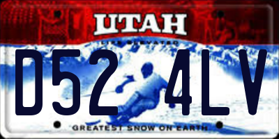 UT license plate D524LV