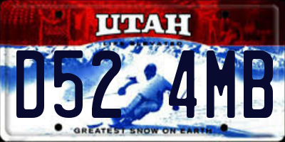 UT license plate D524MB