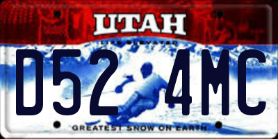 UT license plate D524MC