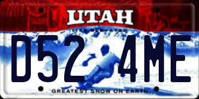 UT license plate D524ME