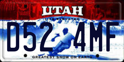 UT license plate D524MF