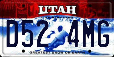 UT license plate D524MG