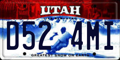 UT license plate D524MI