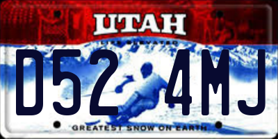 UT license plate D524MJ