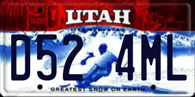 UT license plate D524ML