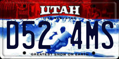 UT license plate D524MS