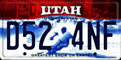 UT license plate D524NF