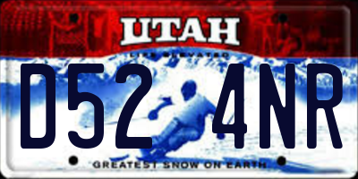 UT license plate D524NR
