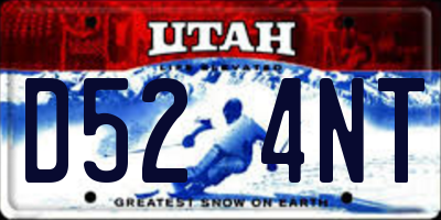 UT license plate D524NT