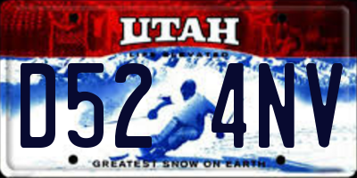 UT license plate D524NV