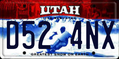 UT license plate D524NX