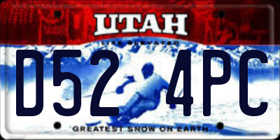 UT license plate D524PC