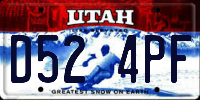UT license plate D524PF