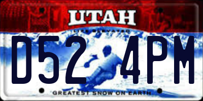 UT license plate D524PM