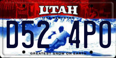 UT license plate D524PO