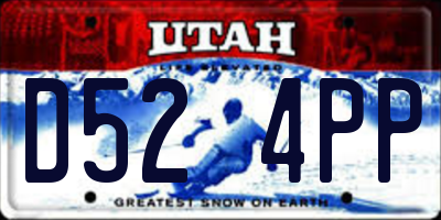 UT license plate D524PP