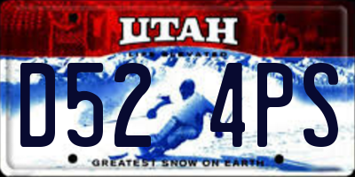 UT license plate D524PS