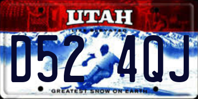 UT license plate D524QJ