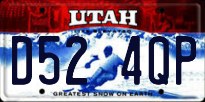 UT license plate D524QP
