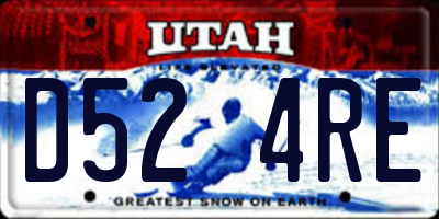 UT license plate D524RE
