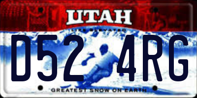 UT license plate D524RG