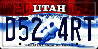 UT license plate D524RT