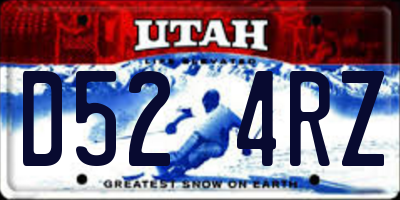 UT license plate D524RZ
