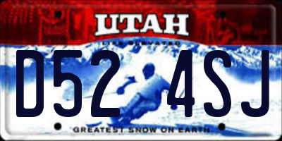 UT license plate D524SJ