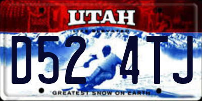 UT license plate D524TJ