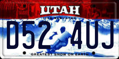 UT license plate D524UJ
