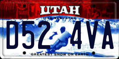 UT license plate D524VA