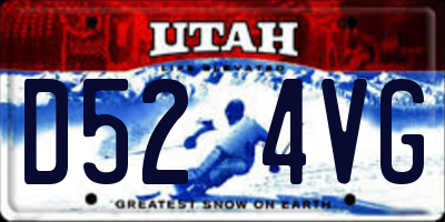 UT license plate D524VG
